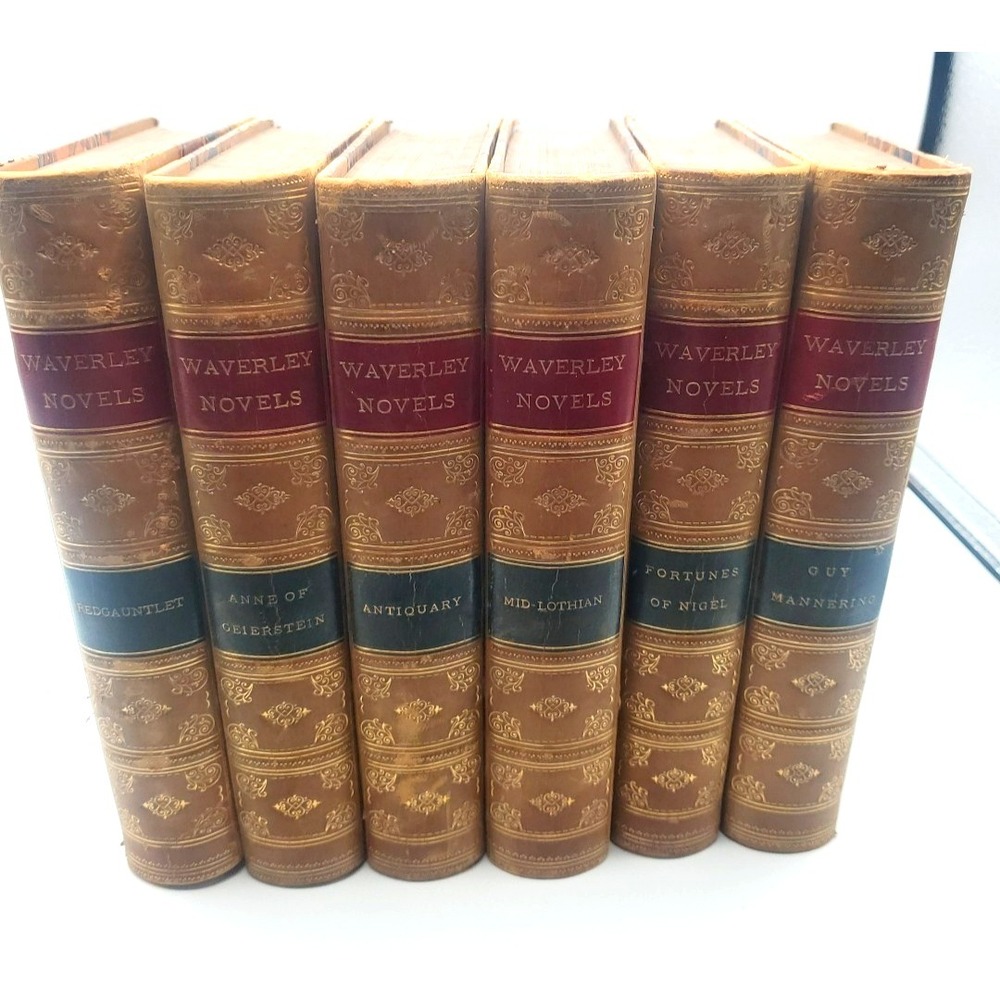 Waverly Novels Sir Walter Scott 6 Volume Set Centenary Edition 1871 RARE HTF